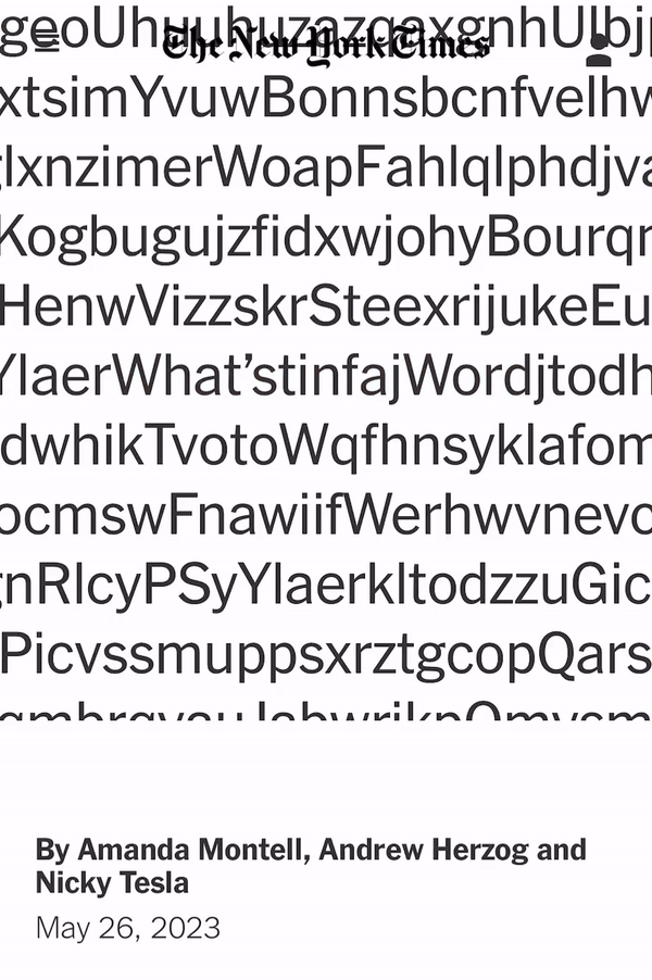 animation of a scramble of letters that eventually spells out ‘What’s In a Word?’